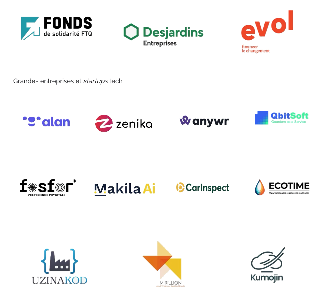 Logos des partenaires et startups (planche 2)